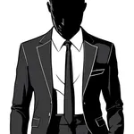 tailored black suit image